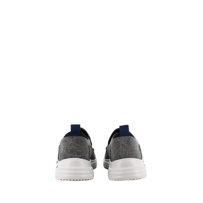 Skechers scarpa casual da uomo in tela Proven Evers 204472/CHAR carbone