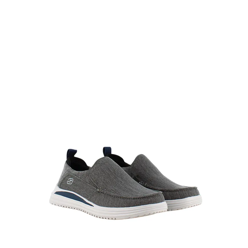 Skechers scarpa casual da uomo in tela Proven Evers 204472/CHAR carbone