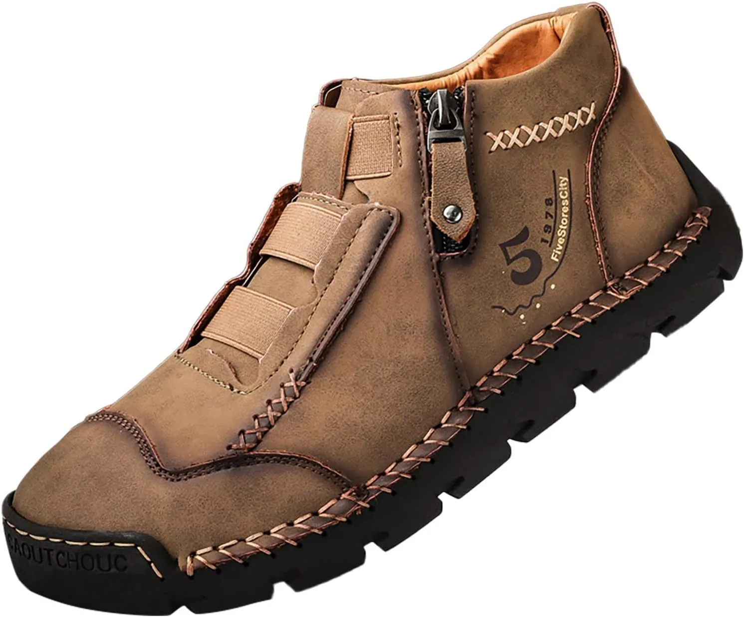 Slip on Walking Shoes for Men Casual Dressy Memory Foam Breathable Fashion High Top Sneakers Non Slip Arch Support Cushioning Training Gym Shoes Wide Width