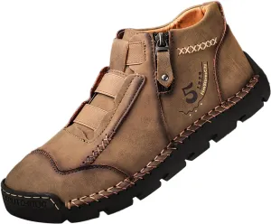 Slip on Walking Shoes for Men Casual Dressy Memory Foam Breathable Fashion High Top Sneakers Non Slip Arch Support Cushioning Training Gym Shoes Wide Width