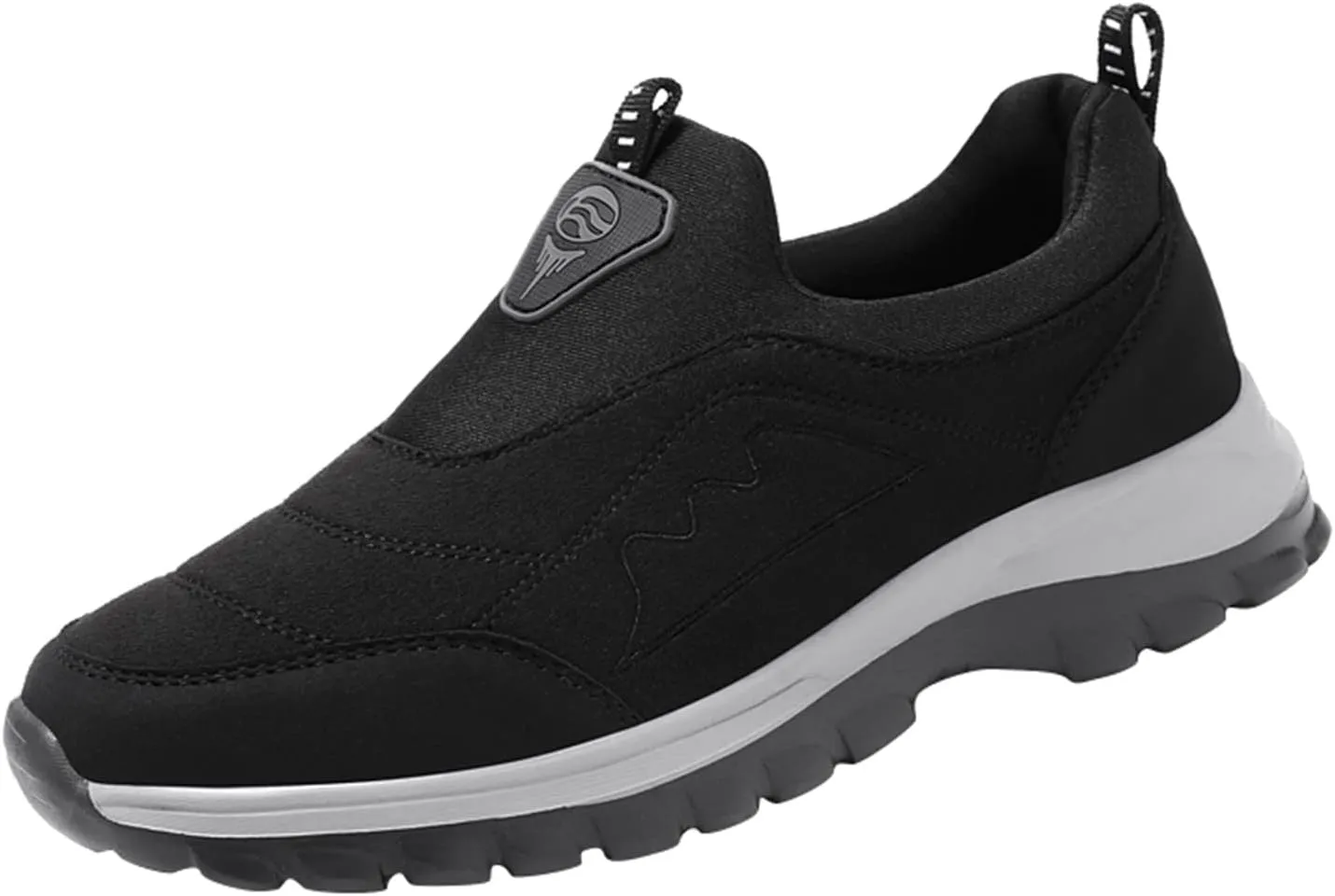 Slip on Walking Shoes for Men Comfort Memory Foam Breathable Mesh Fashion Sneakers Non Slip Arch Support Cushioning Training Gym Shoes Wide Width