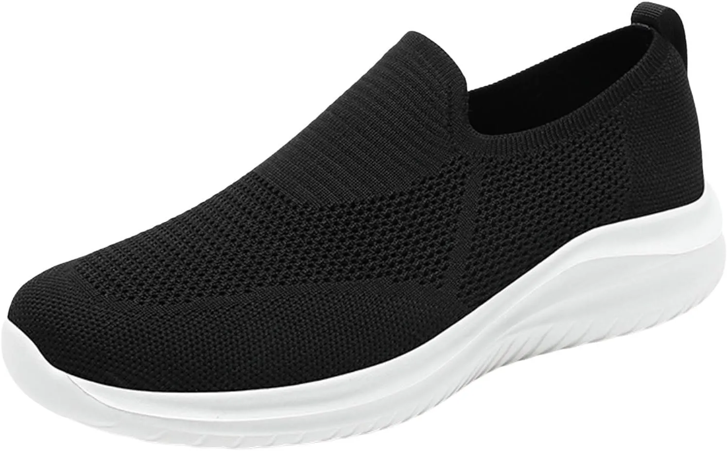 Slip on Walking Shoes for Men Comfort Memory Foam Ultra Lightweight Breathable Fashion Sneakers Non Slip Arch Support Vacation Training Gym Shoes Wide Width
