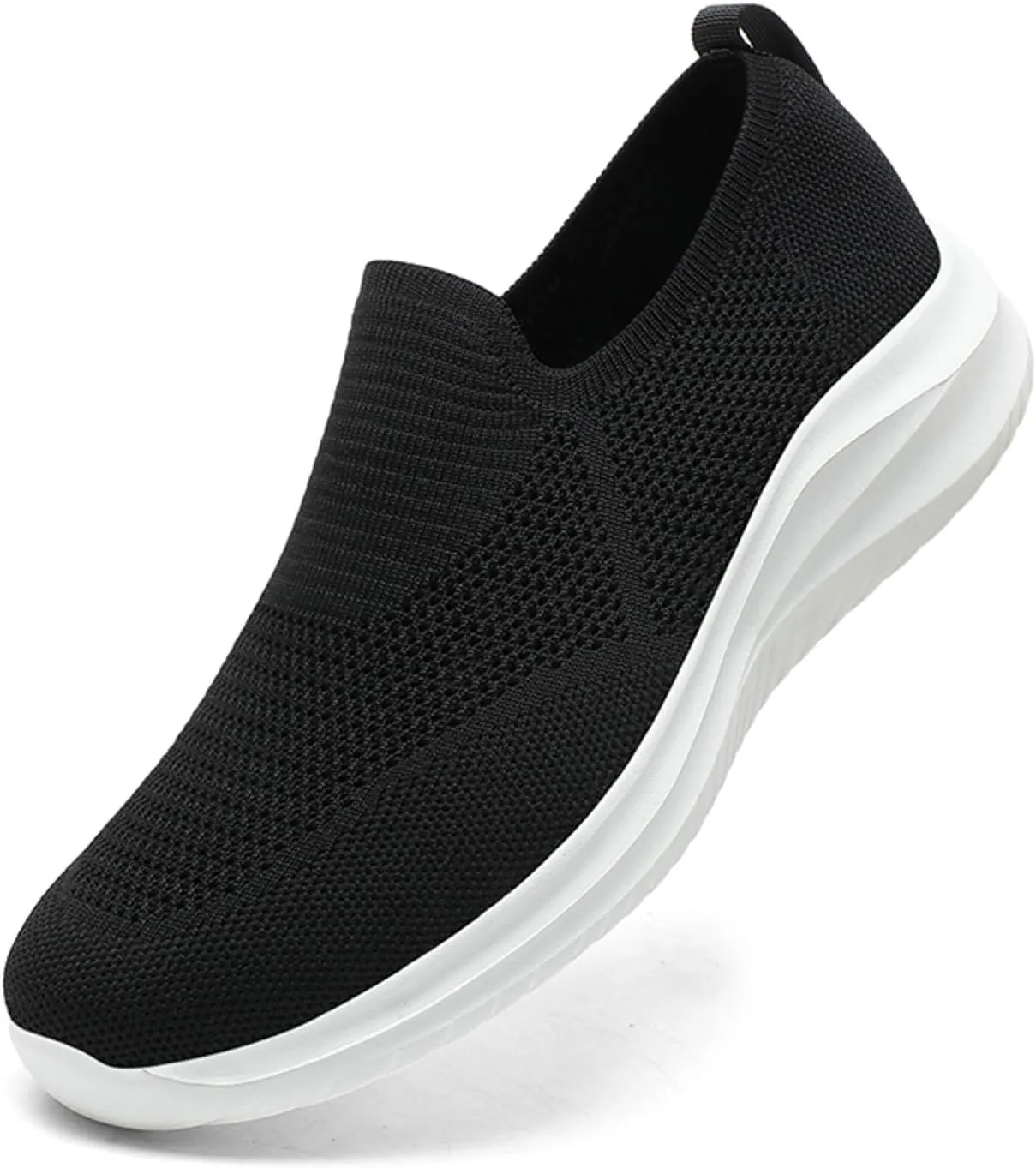 Slip on Walking Shoes for Men Comfort Memory Foam Ultra Lightweight Breathable Fashion Sneakers Non Slip Arch Support Vacation Training Gym Shoes Wide Width