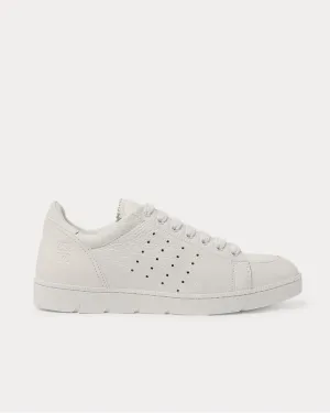 Smooth and Full-Grain Leather  White low top sneakers