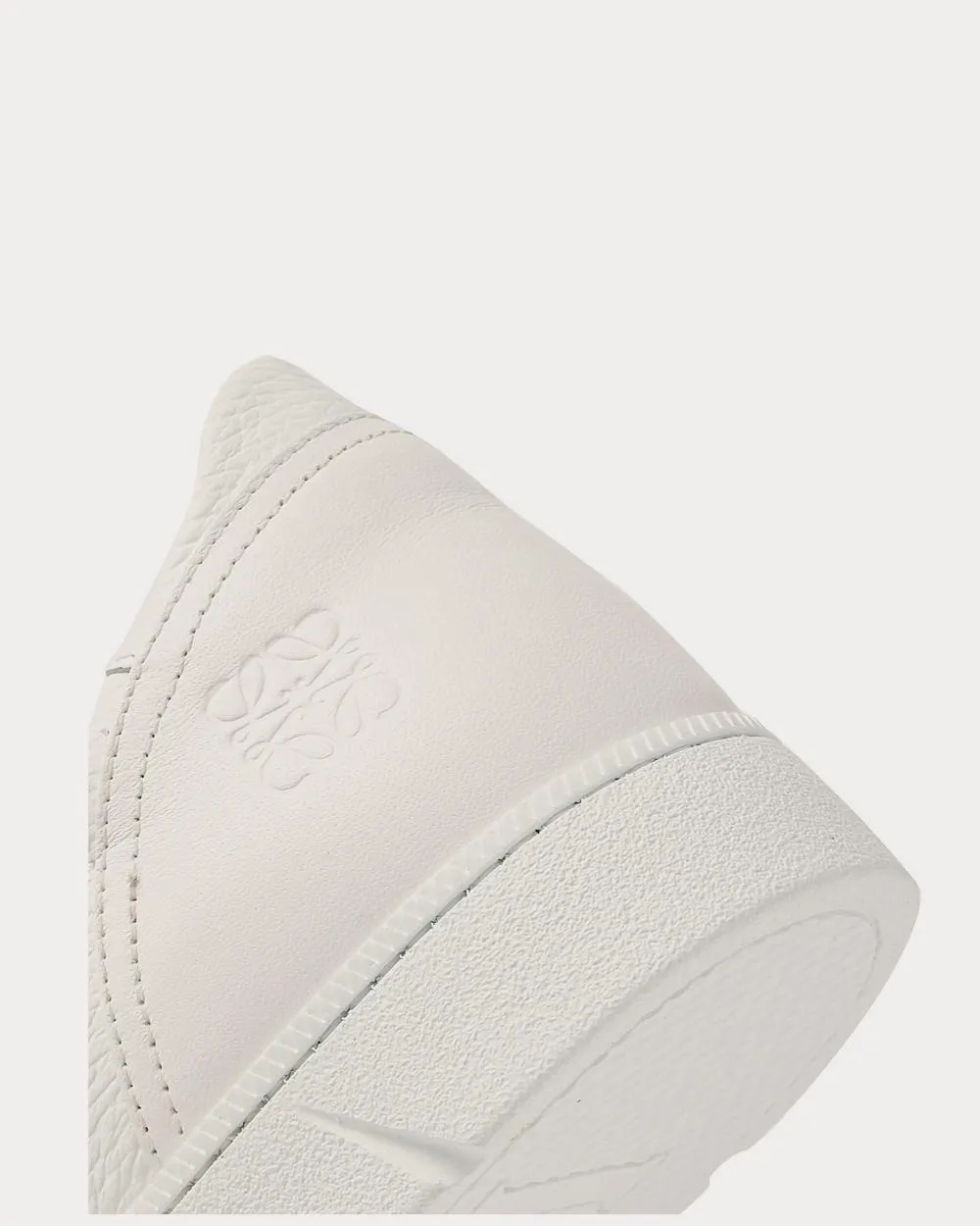 Smooth and Full-Grain Leather  White low top sneakers