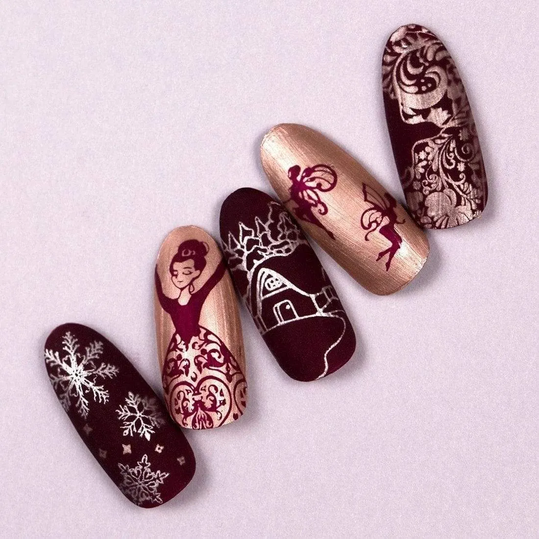 Snowflake Waltz: 6-Piece Master Set - Creamy Creative Art Stamping Polish Collection - Promo