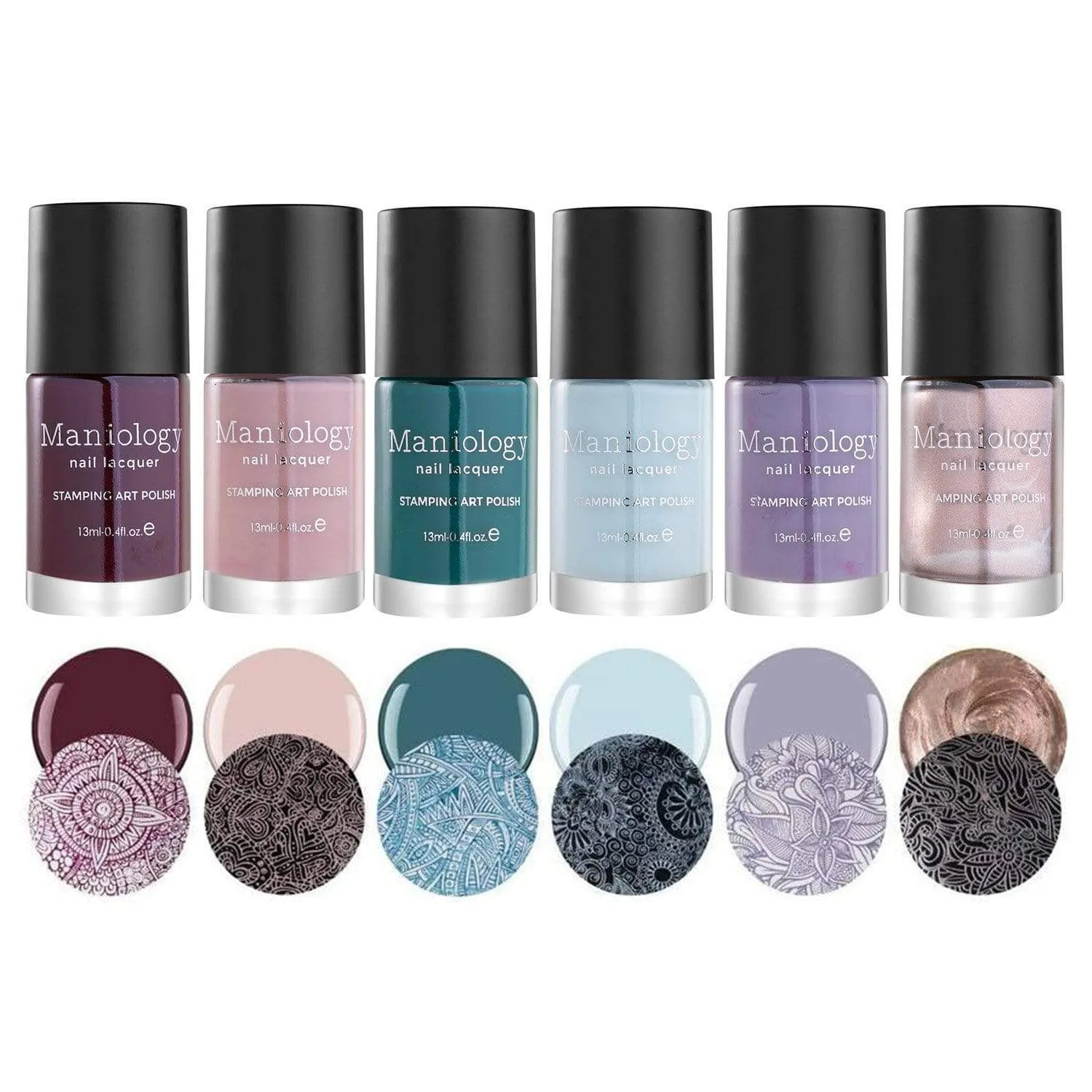 Snowflake Waltz: 6-Piece Stamping Art Polish Set