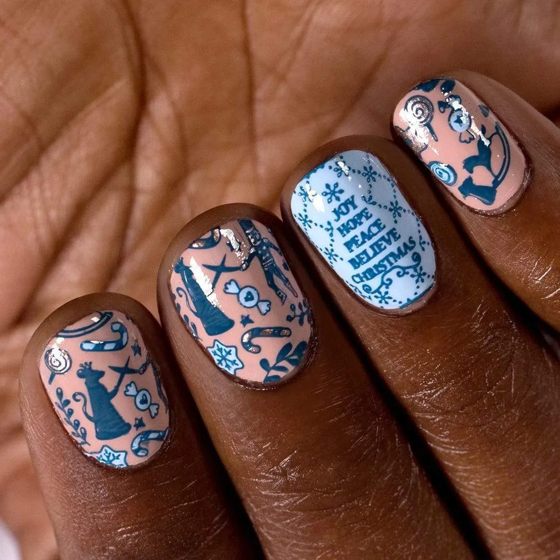 Snowflake Waltz: 6-Piece Stamping Art Polish Set