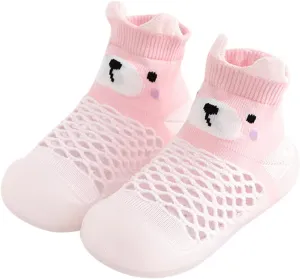 Sock Shoes Toddler Infant Shoes Mesh Slip On Socks Shoes Soft Sole Non Slip Wear Out Toddler Floor Black Shoes B