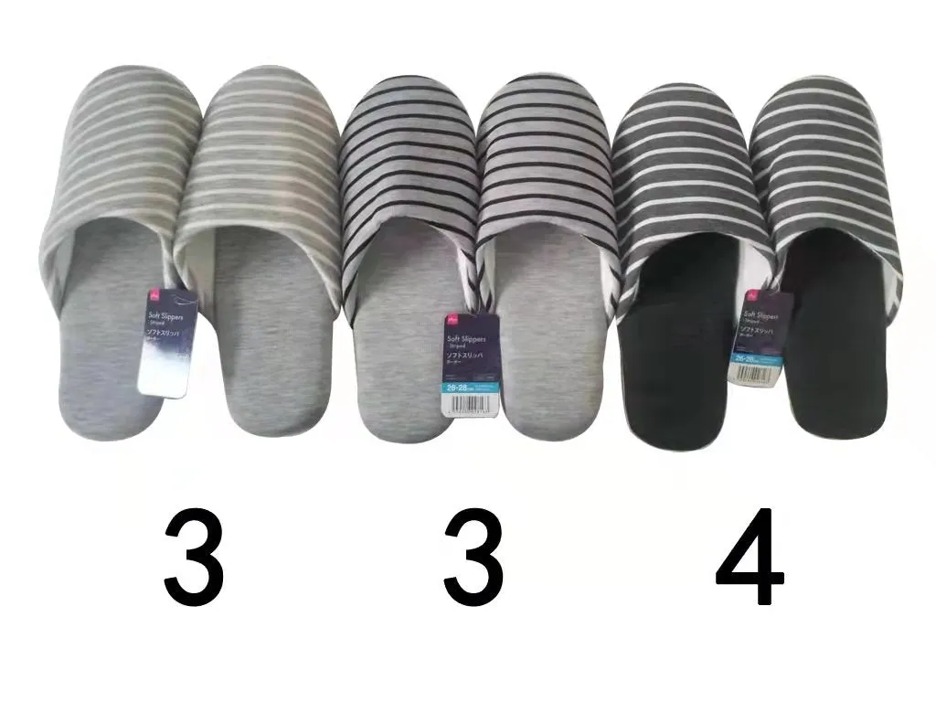Soft Slippers - Striped - US 8-10 - EU 41-44-