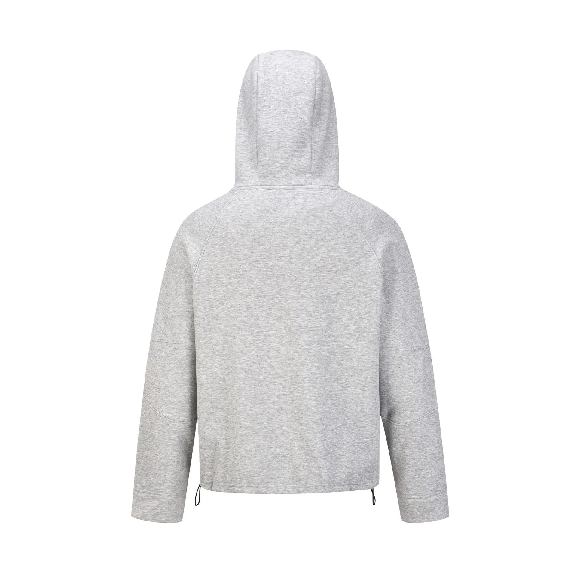 Solid Color All-matching Loose Casual Half Zip Pullover Hoodie