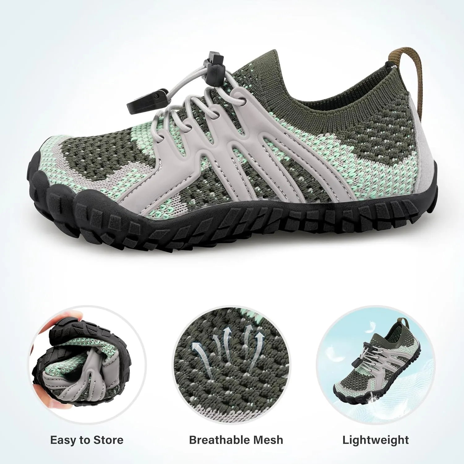 Stelle Water Shoes for Women Men Barefoot Shoes with Adjustable Laces Adult Quick-Dry Aqua Sock for Beach Swim Pool Hiking