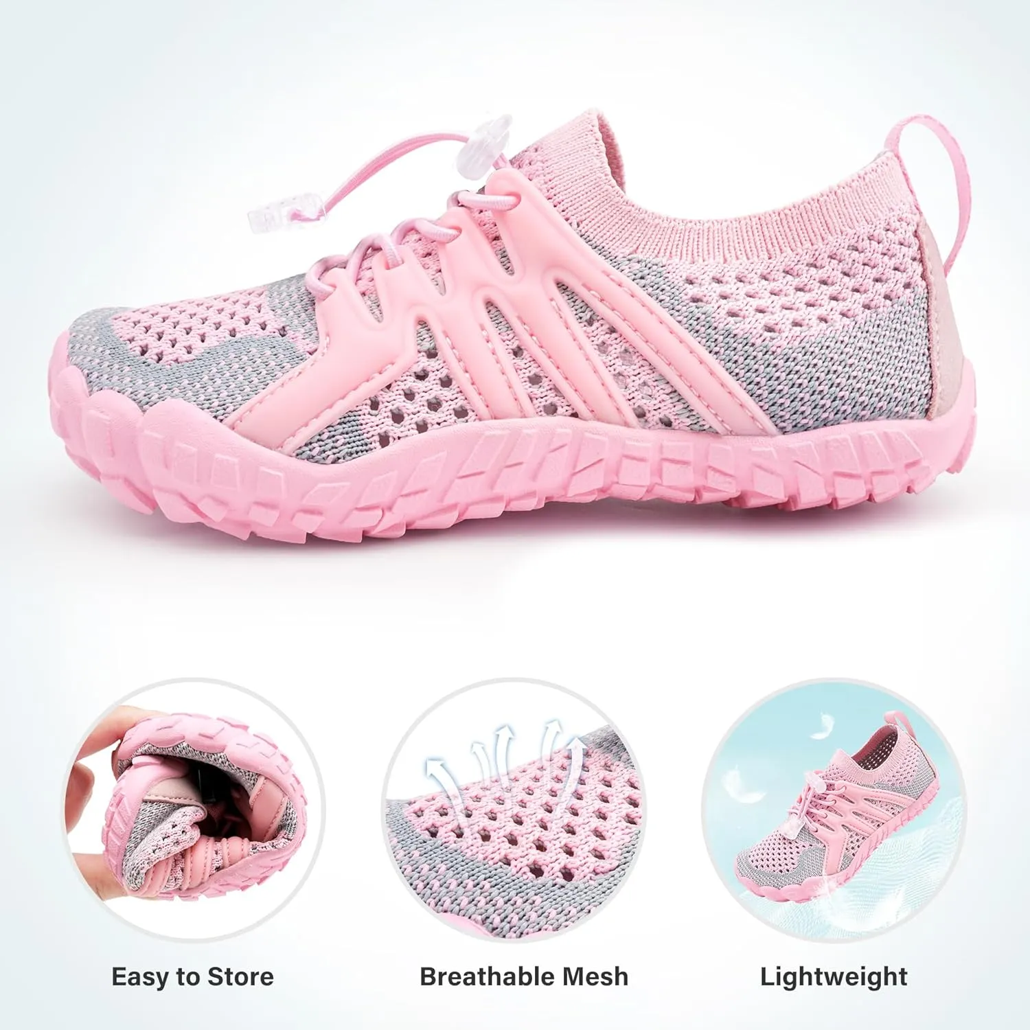 Stelle Water Shoes for Women Men Barefoot Shoes with Adjustable Laces Adult Quick-Dry Aqua Sock for Beach Swim Pool Hiking