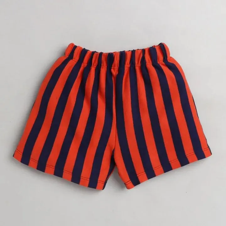 Striped Printed Short