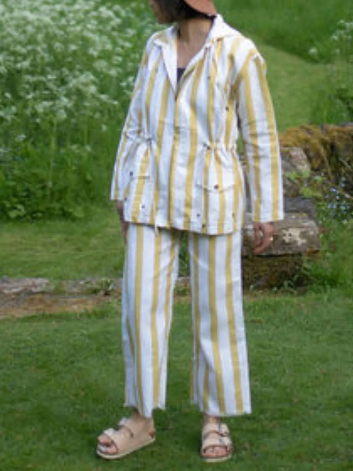 Stripes Nelson Utility Jacket Yellow