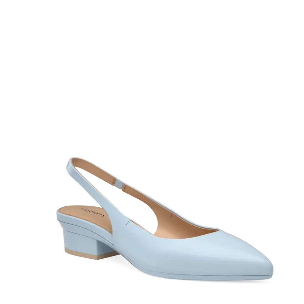 The Slingback - Baby Blue Leather