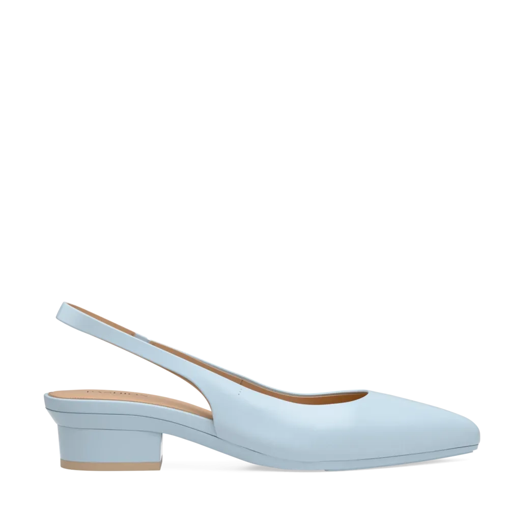 The Slingback - Baby Blue Leather