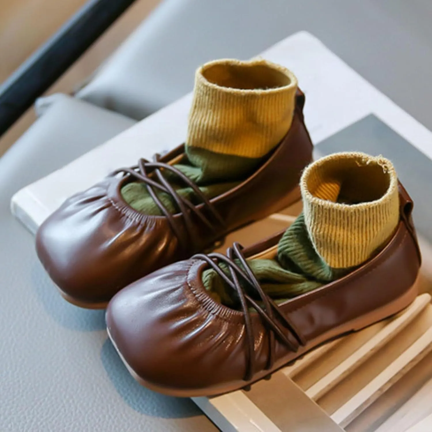 Toddler Dress Shoes School Shoes for Girls Mary Jane Ballet Flats Flower School Party Wedding Shoes for Girls