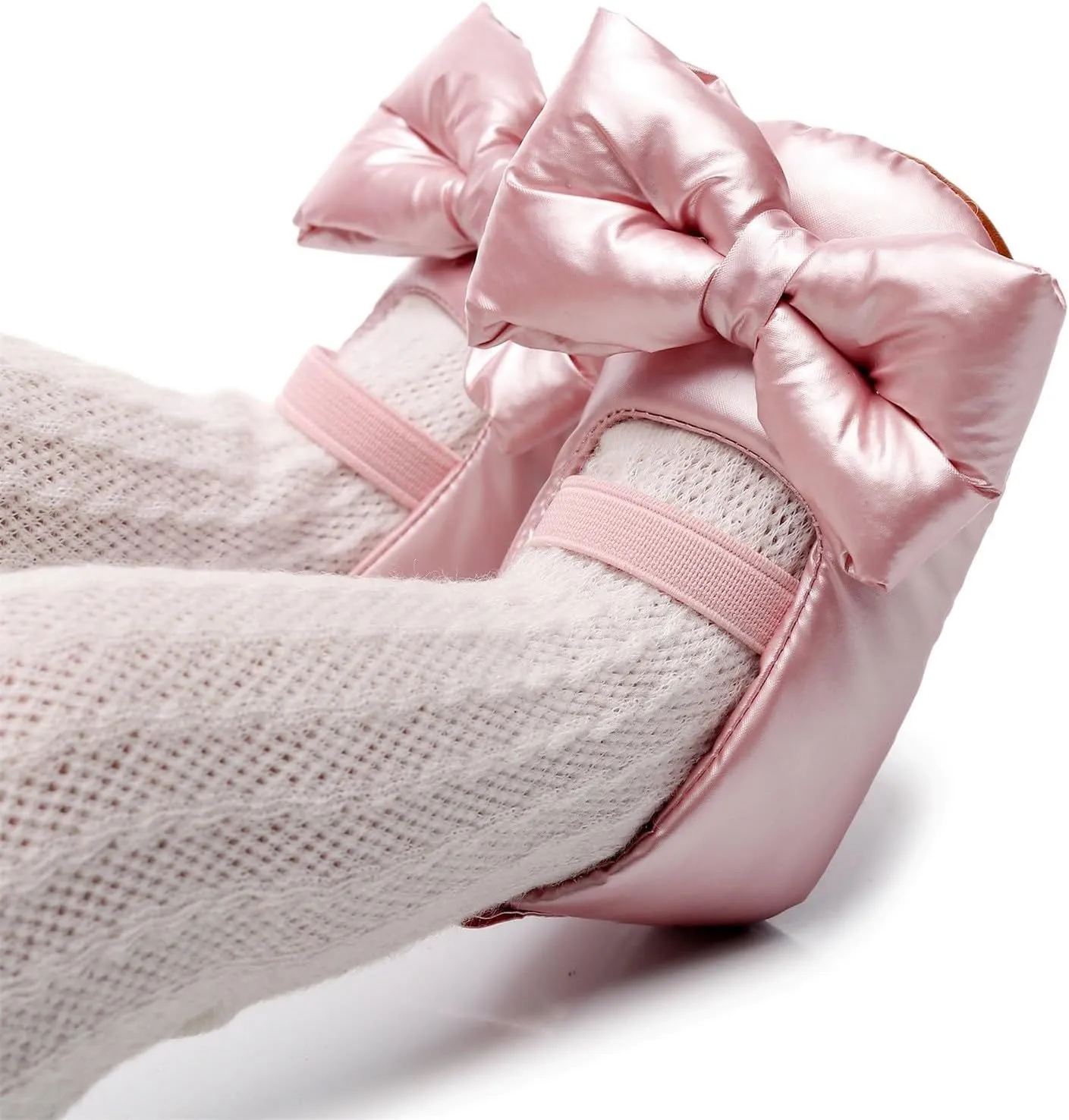 Toddler Girl's Dress Mary Jane Ballet Flats Bow Flower Wedding Party Dance Shoes Ankle Strap Flat Sandal