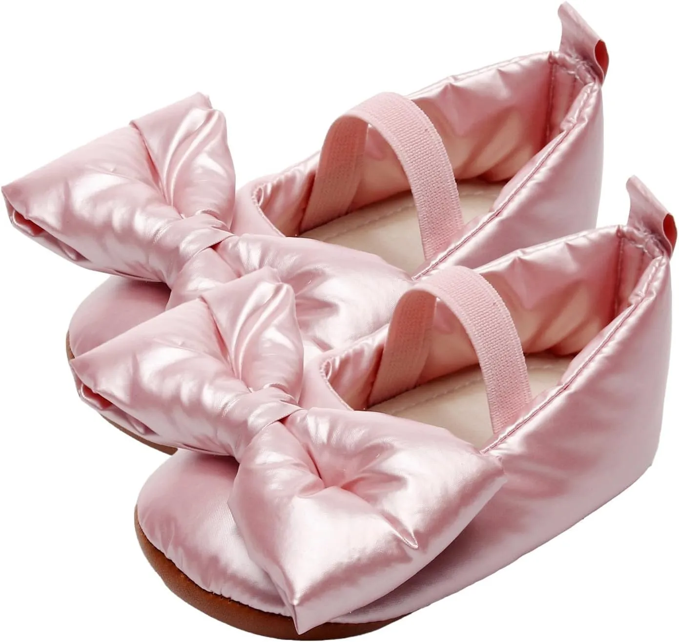 Toddler Girl's Dress Mary Jane Ballet Flats Bow Flower Wedding Party Dance Shoes Ankle Strap Flat Sandal