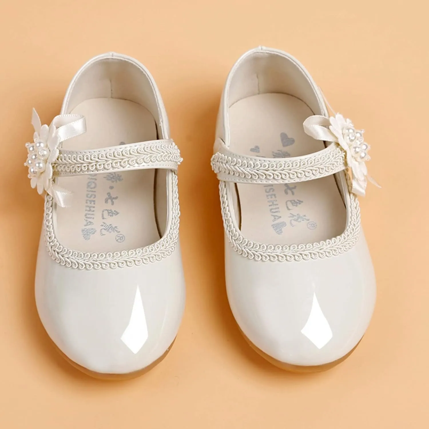 Toddler Girls Dress Shoes Mary Jane Ballet Flats Flower Girl School Party Wedding Shoes with Mary Jane Shoes Girls