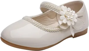 Toddler Girls Dress Shoes Mary Jane Ballet Flats Flower Girl School Party Wedding Shoes with Mary Jane Shoes Girls