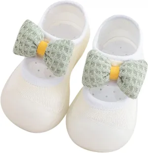 Toddler Sock Shoes Kids Infant Newborn Baby Boys Girls Shoes First Walkers Cute Bowknot Soft Antislip Sock Shoes B