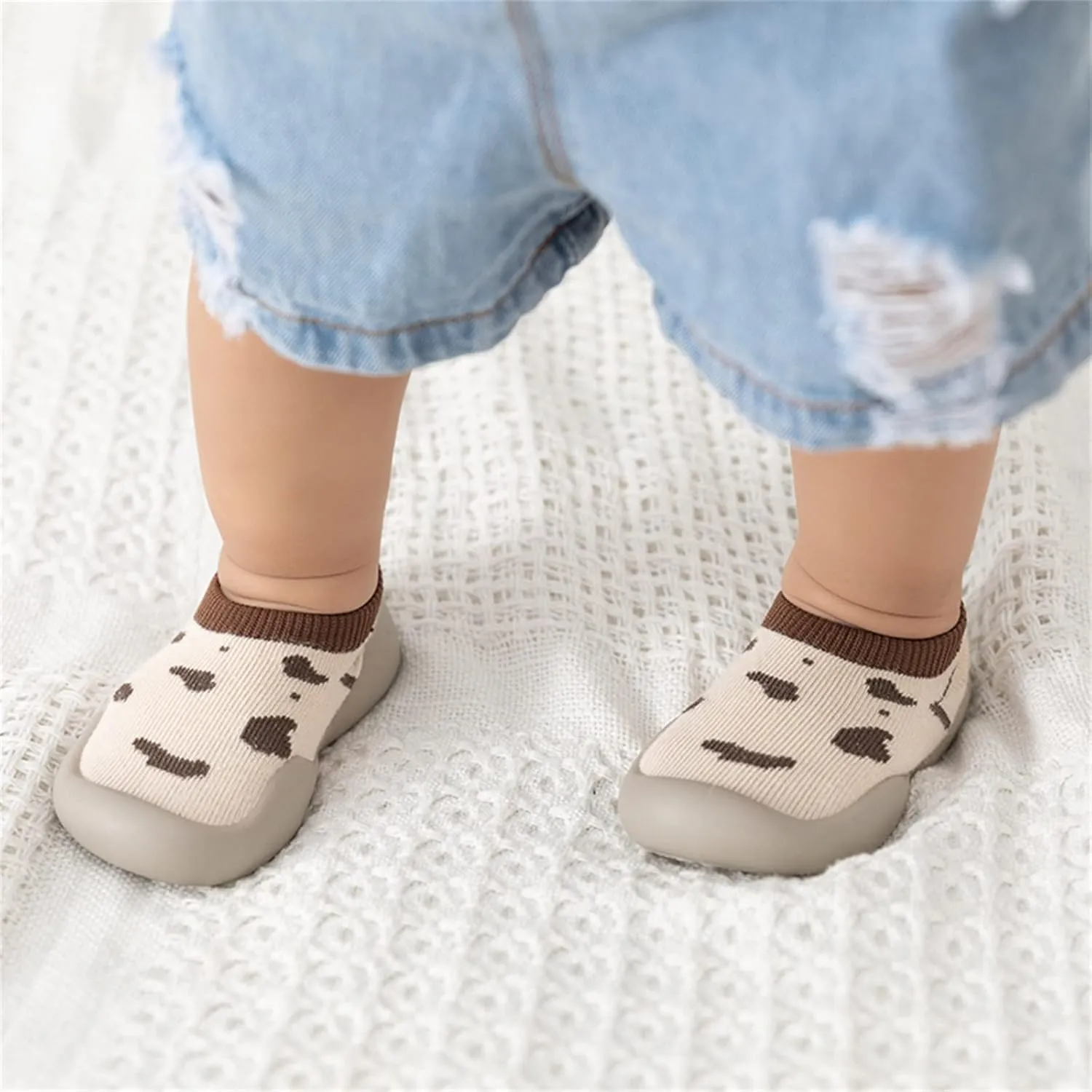 Toddler Sock Shoes,Infant Boys Girls Animal Cartoon Socks Shoes Fleece Warm Floor Socks Non Slip Sock Shoes B