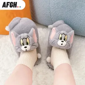 Tom Cat Burglar Plush Slippers
