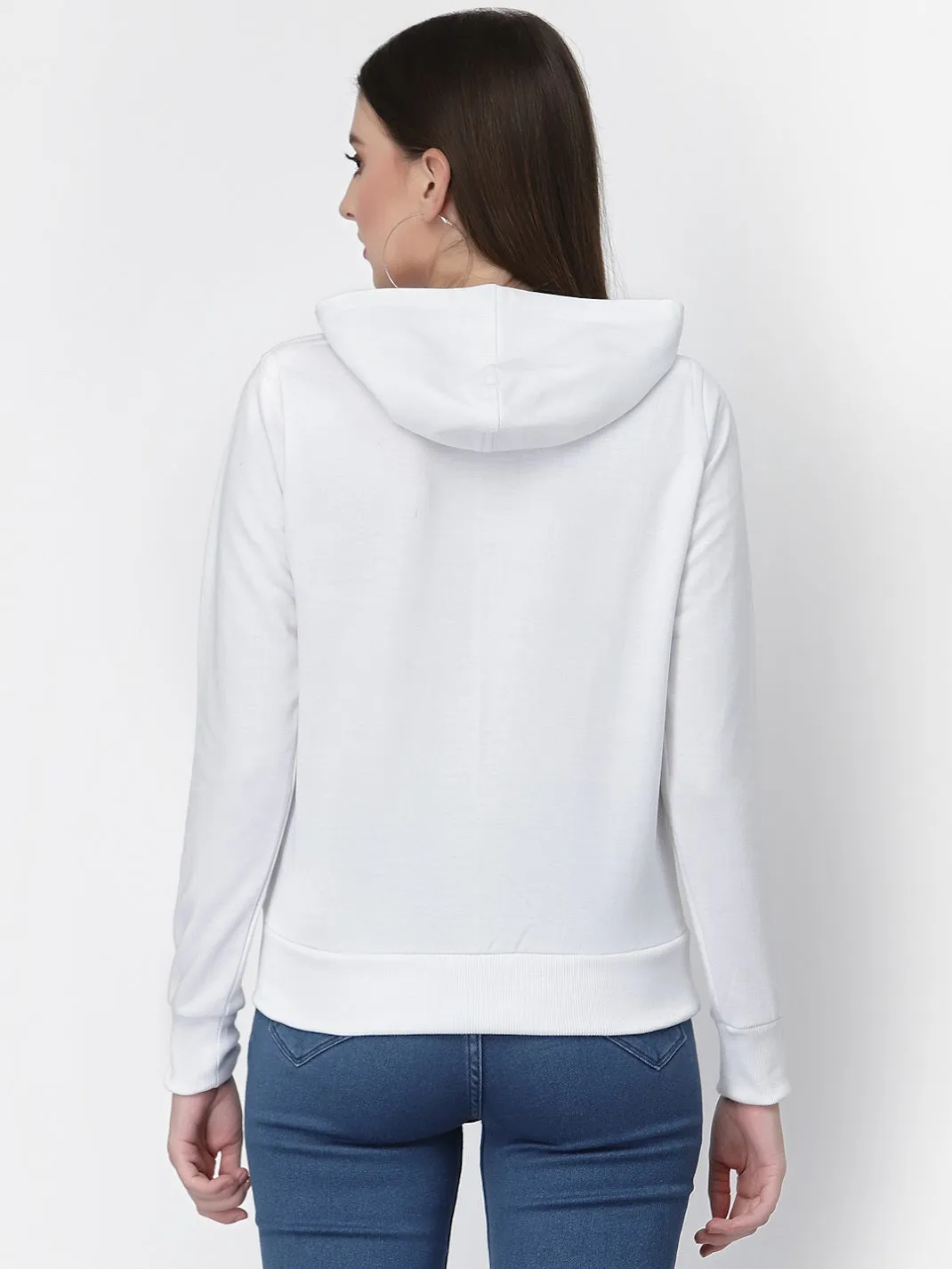 UZARUS Women's Cotton Fleece Latest Stylish Sweatshirt Hoodie