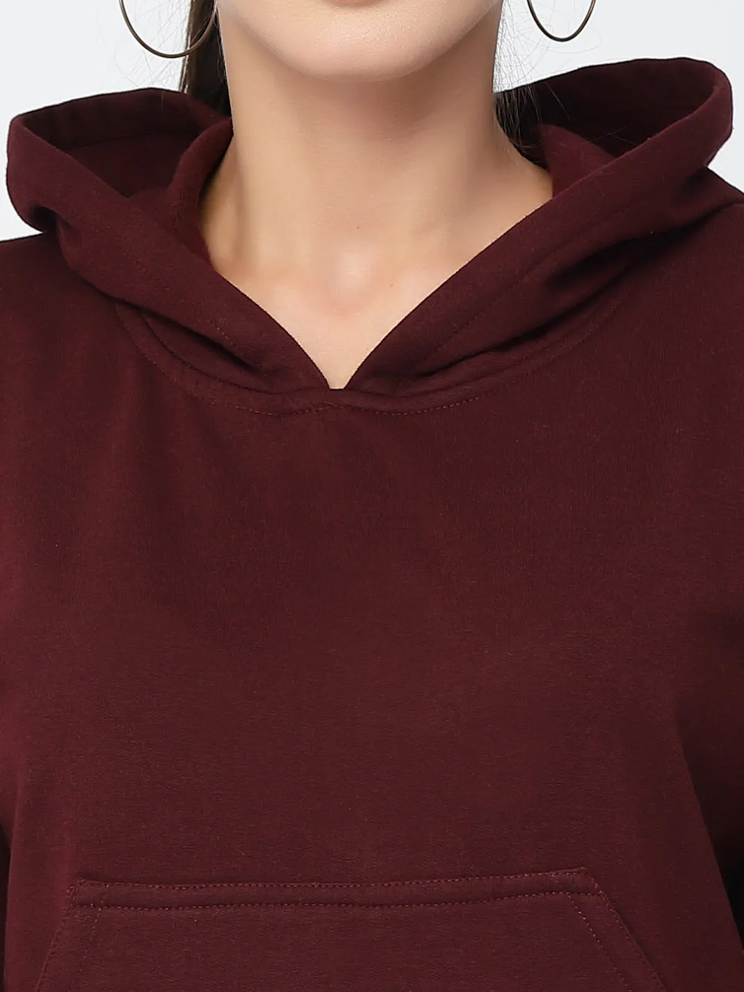 UZARUS Women's Cotton Fleece Latest Stylish Sweatshirt Hoodie