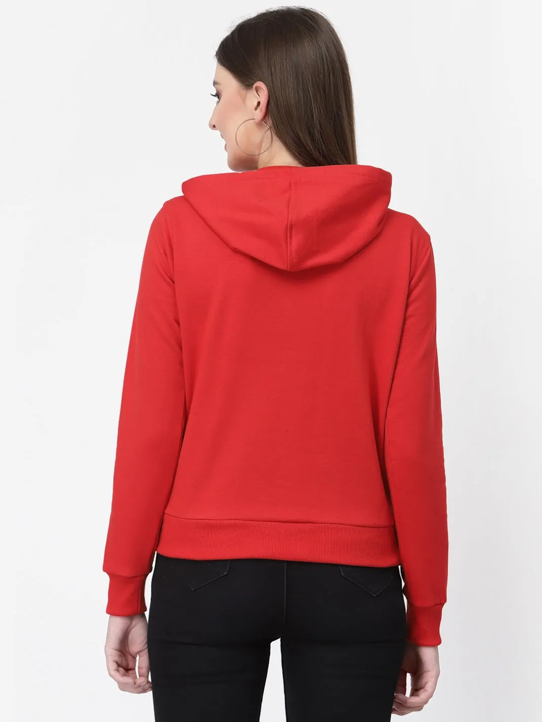 UZARUS Women's Cotton Fleece Latest Stylish Sweatshirt Hoodie