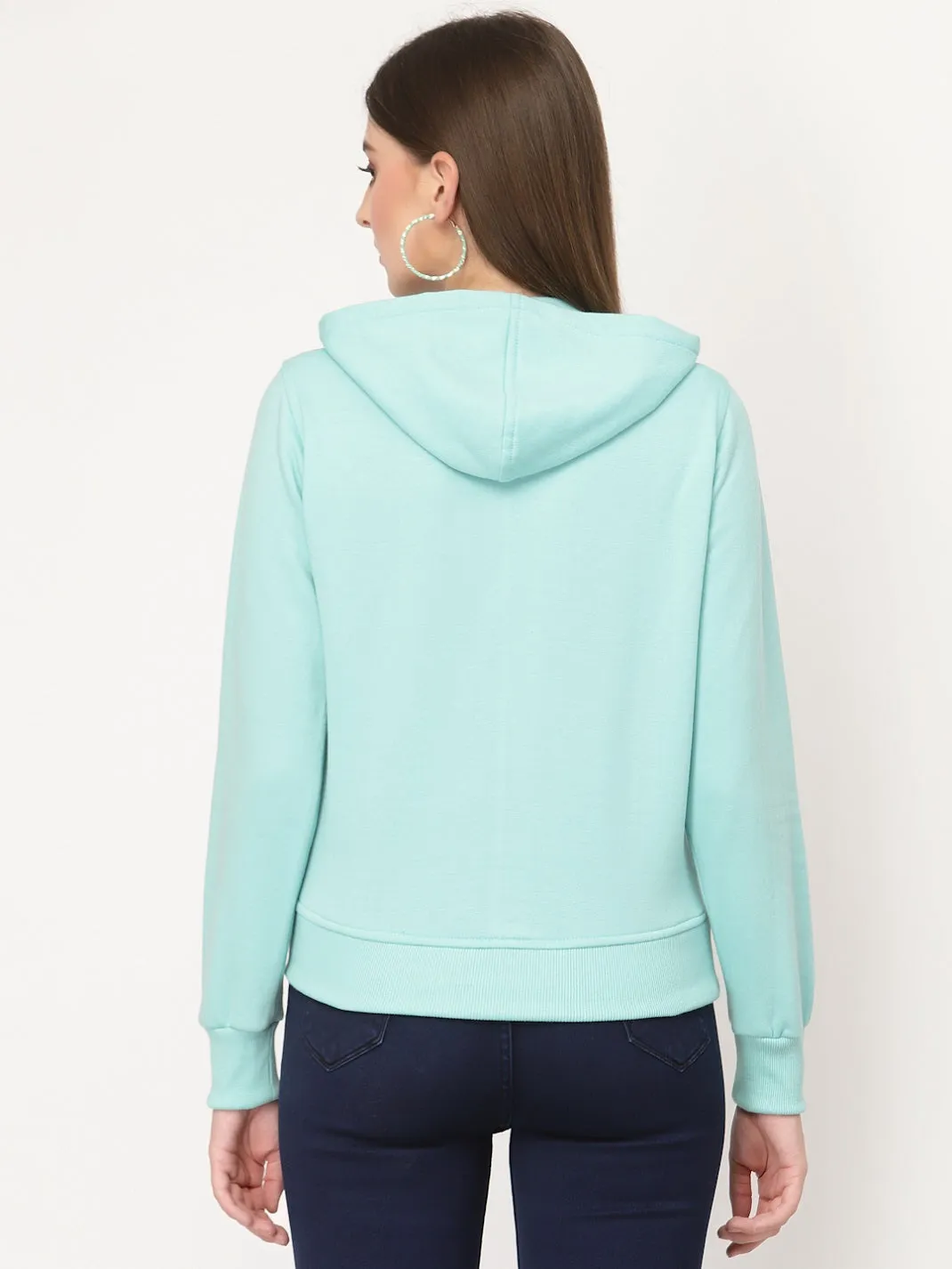 UZARUS Women's Cotton Fleece Latest Stylish Sweatshirt Hoodie