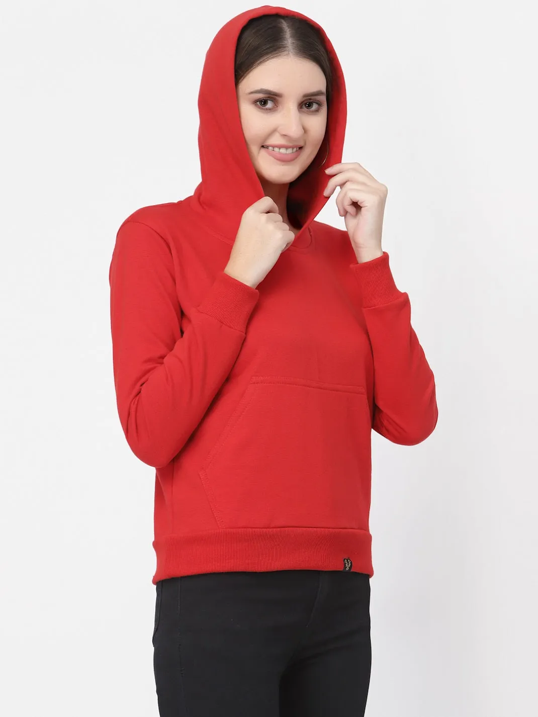 UZARUS Women's Cotton Fleece Latest Stylish Sweatshirt Hoodie