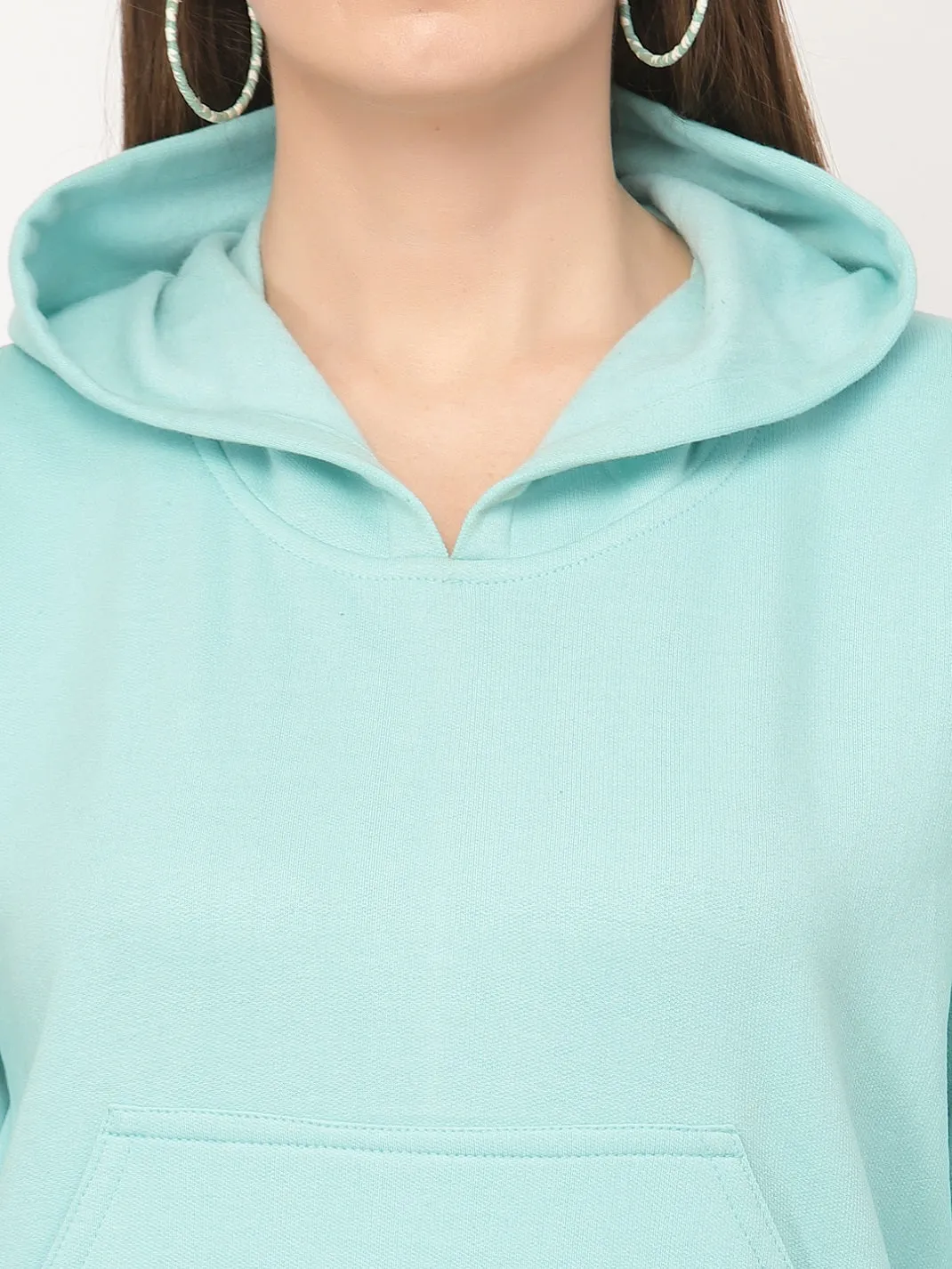 UZARUS Women's Cotton Fleece Latest Stylish Sweatshirt Hoodie