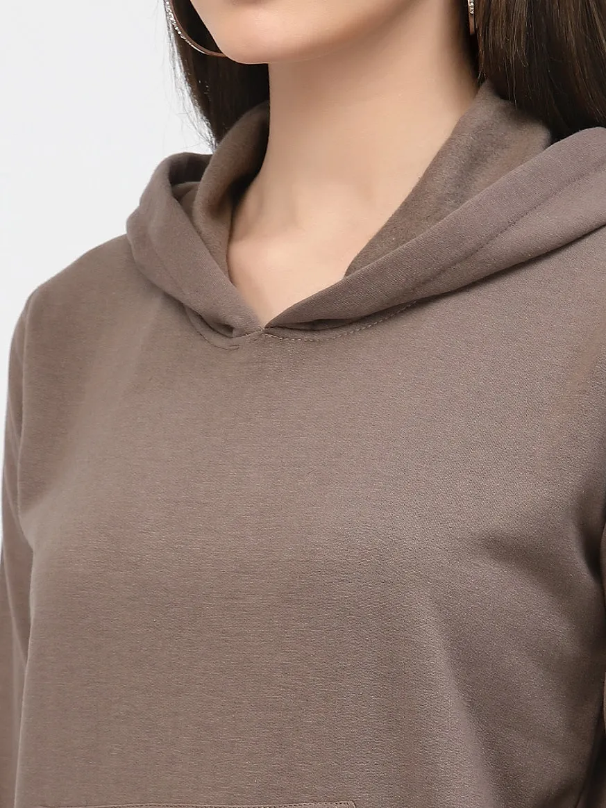 UZARUS Women's Cotton Fleece Latest Stylish Sweatshirt Hoodie