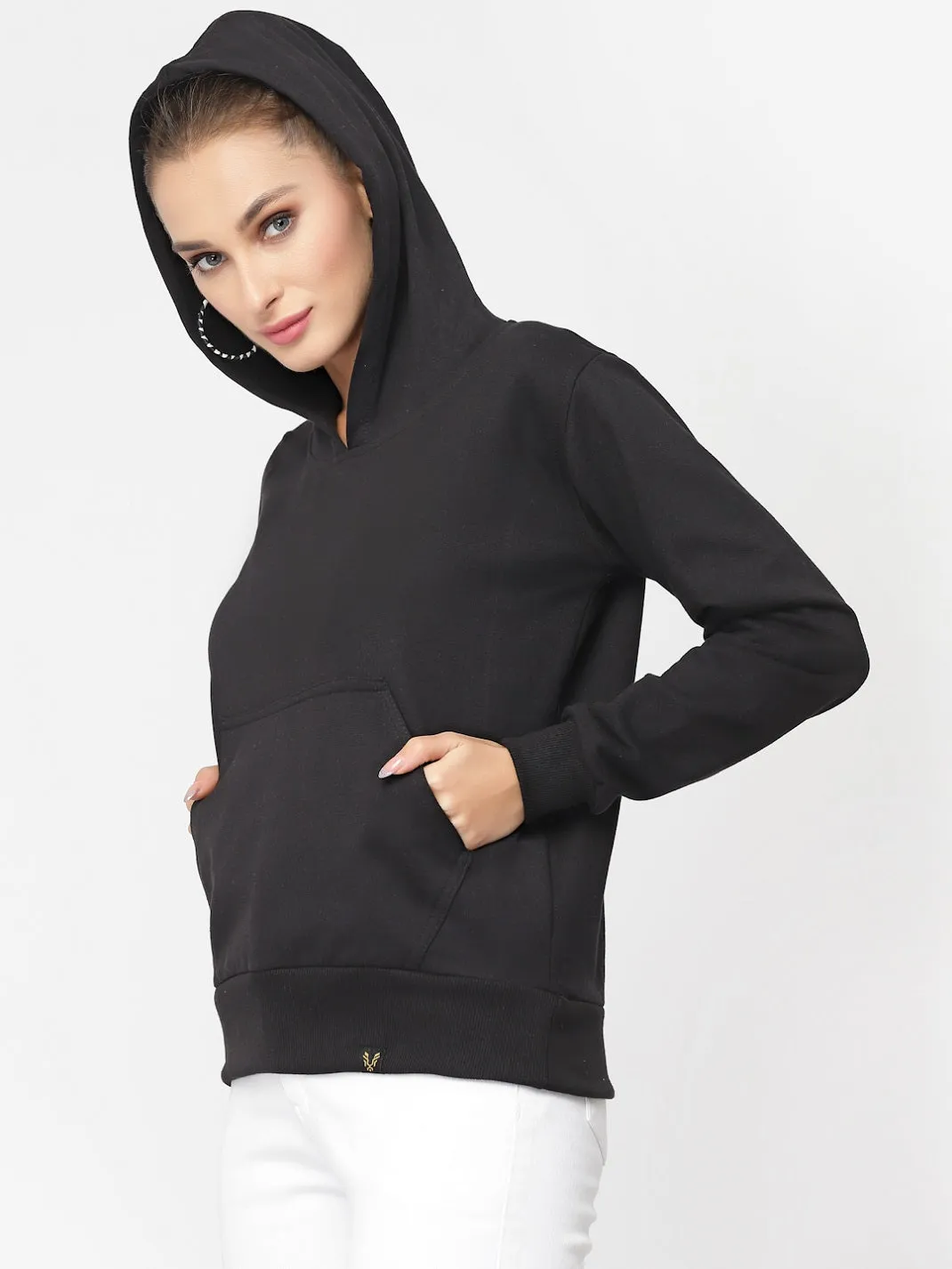UZARUS Women's Cotton Fleece Latest Stylish Sweatshirt Hoodie