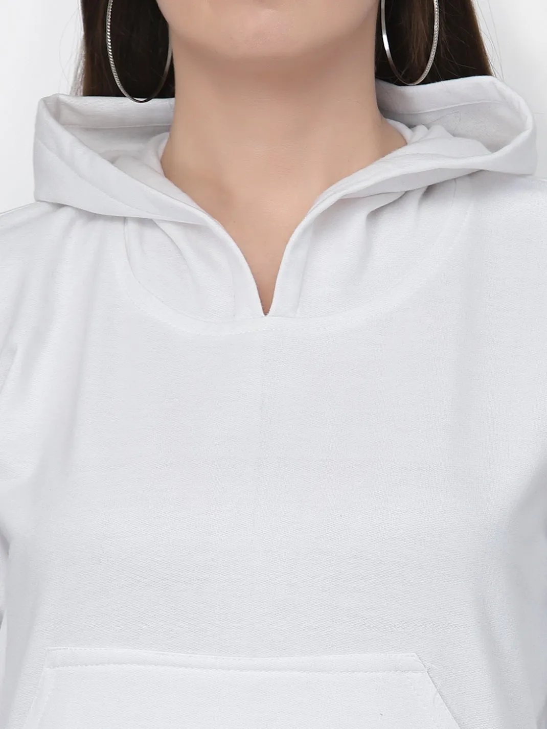UZARUS Women's Cotton Fleece Latest Stylish Sweatshirt Hoodie