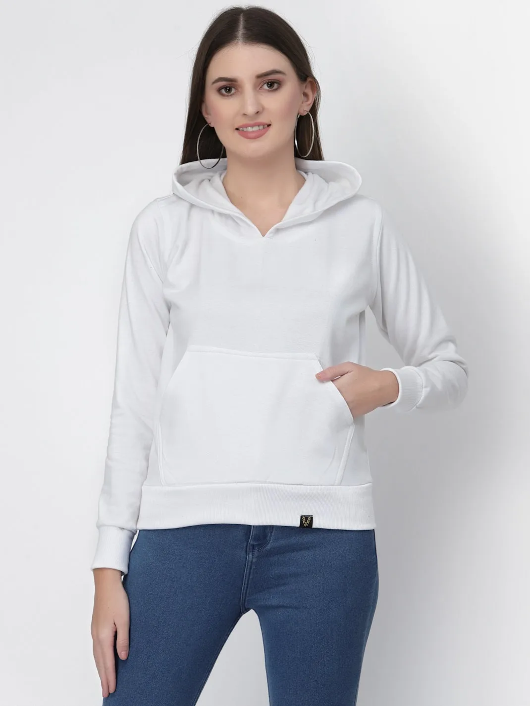UZARUS Women's Cotton Fleece Latest Stylish Sweatshirt Hoodie
