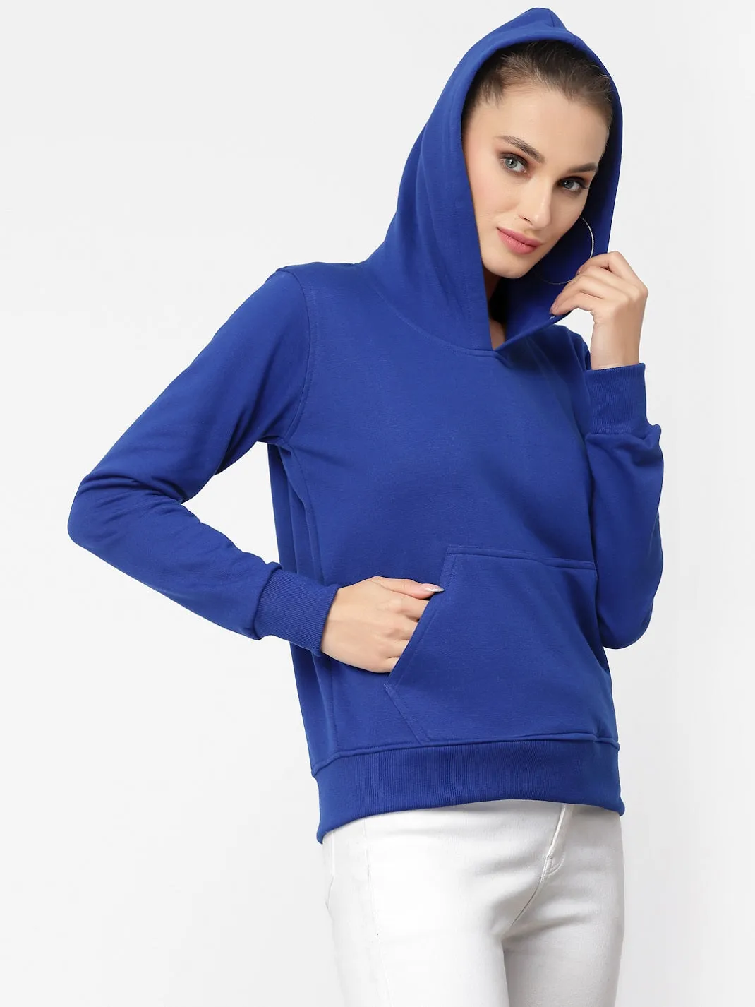 UZARUS Women's Cotton Fleece Latest Stylish Sweatshirt Hoodie