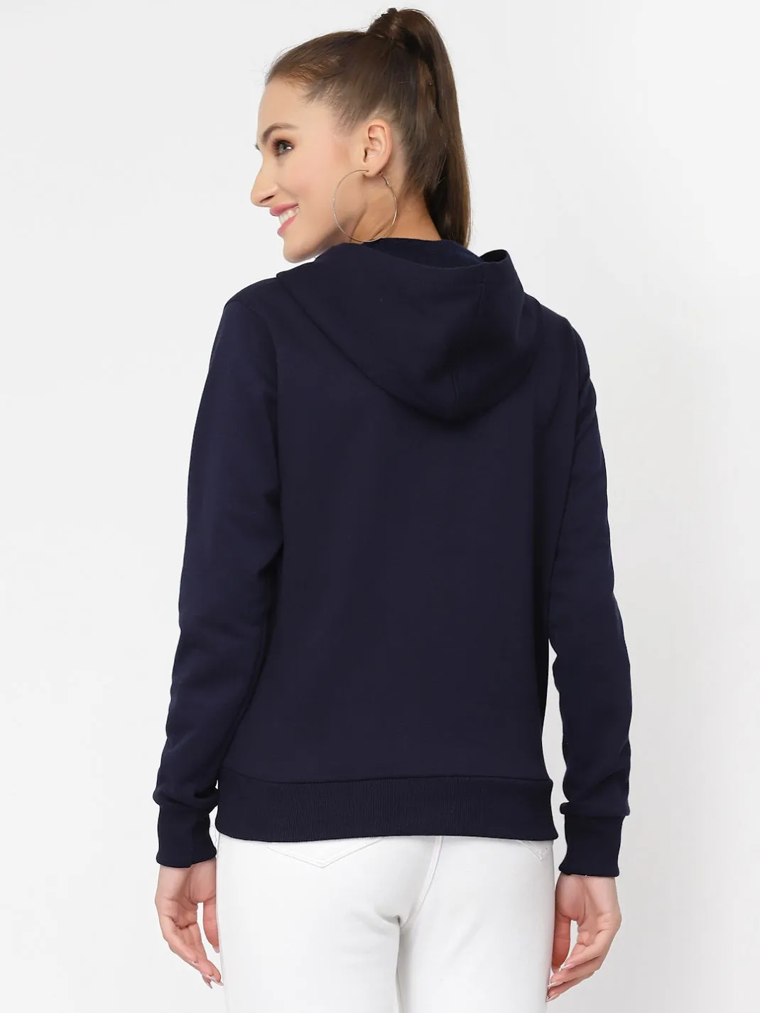 UZARUS Women's Cotton Fleece Latest Stylish Sweatshirt Hoodie