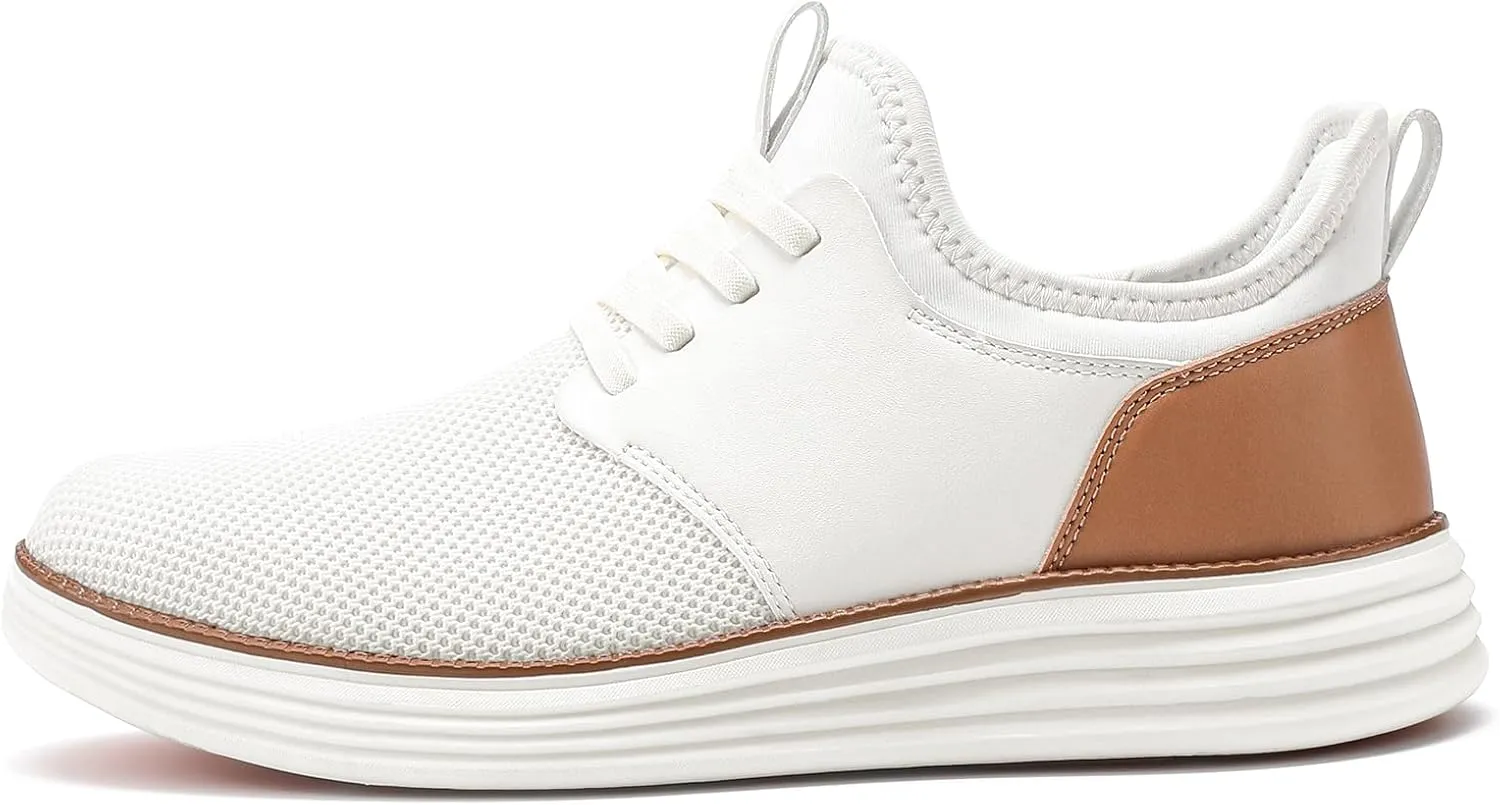 VILOCY Mens Slip On Casual Dress Shoes Hands Free Fashion Sneakers Mesh Tennis Walking Work Shoes Comfortable Breathable Lightweight Non Slip