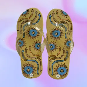Vintage 90's Deadstock Funky Sun Flip Flops (36/37)