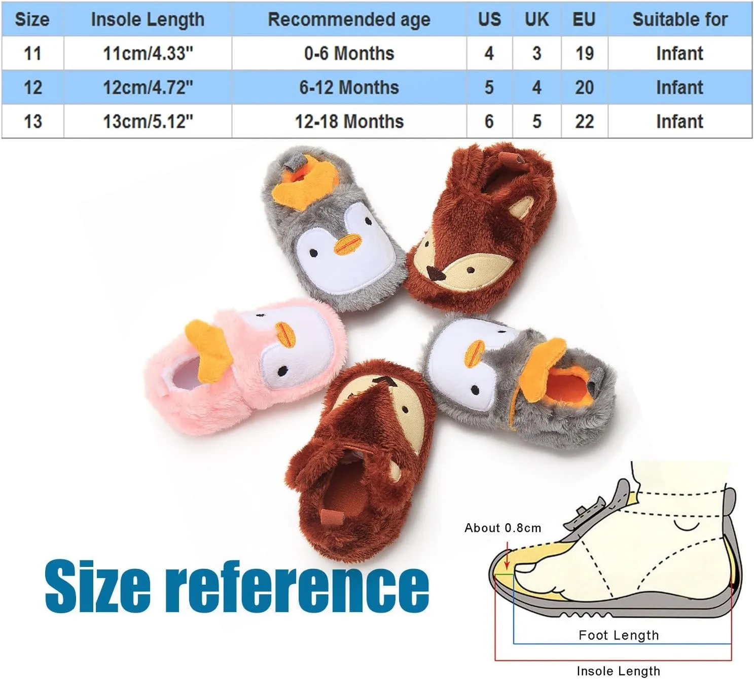 Warm Winter Baby Shoes Cute Shape Christmas Baby Shoes Baby Soft Sole Slippers Slippers for Toddlers