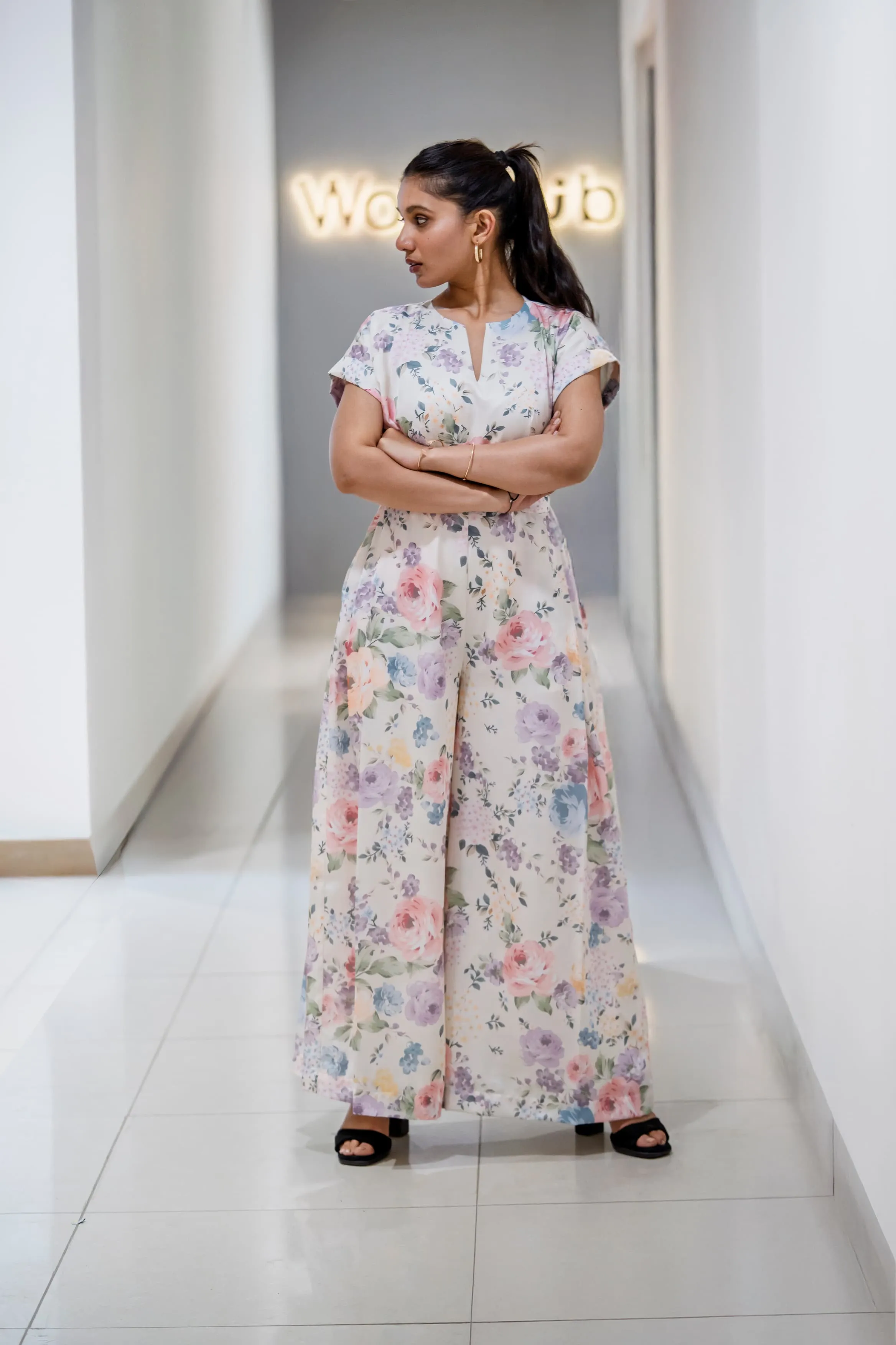 White Floral Jumpsuit – Elegant, Breathable & Perfectly Versatile