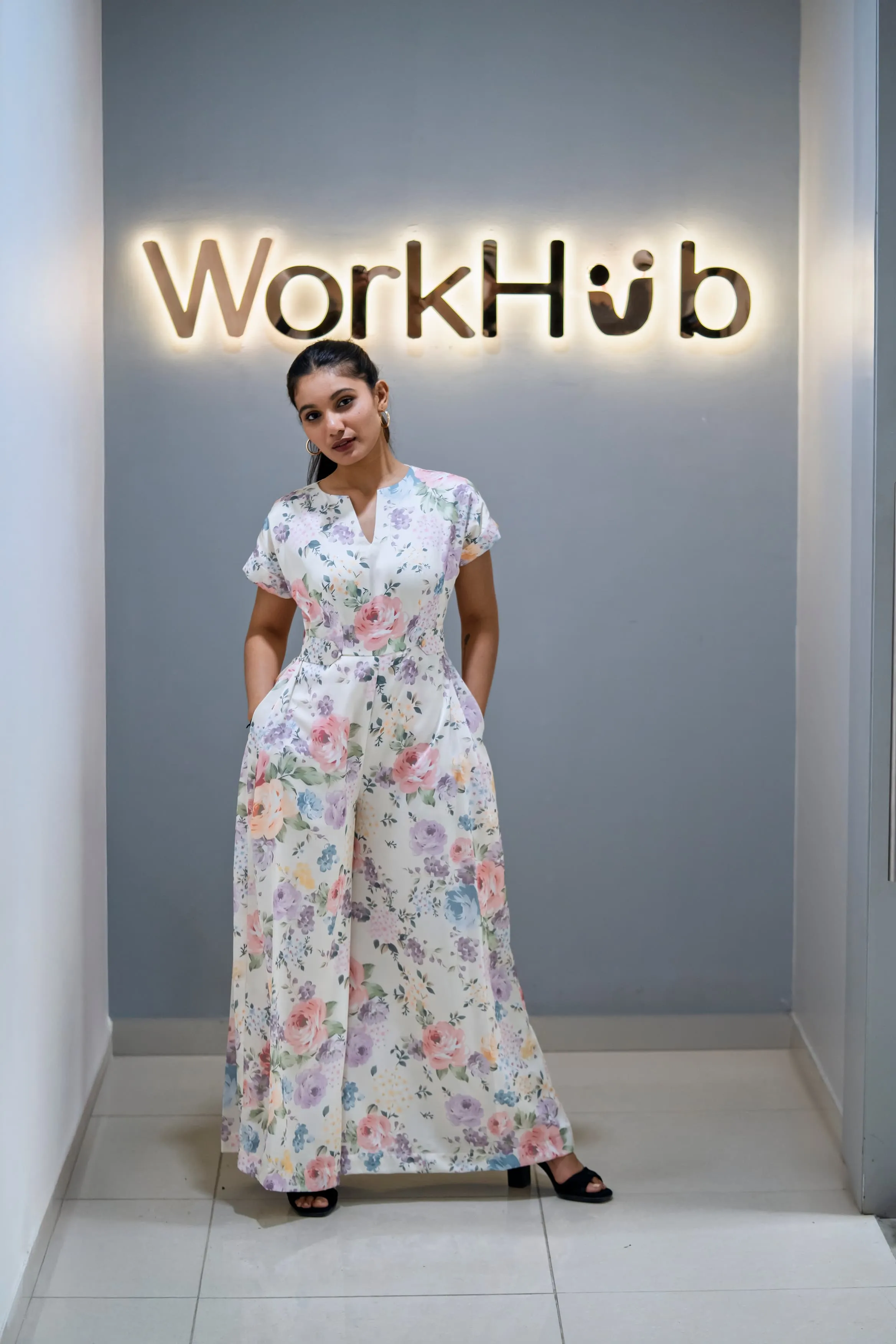 White Floral Jumpsuit – Elegant, Breathable & Perfectly Versatile