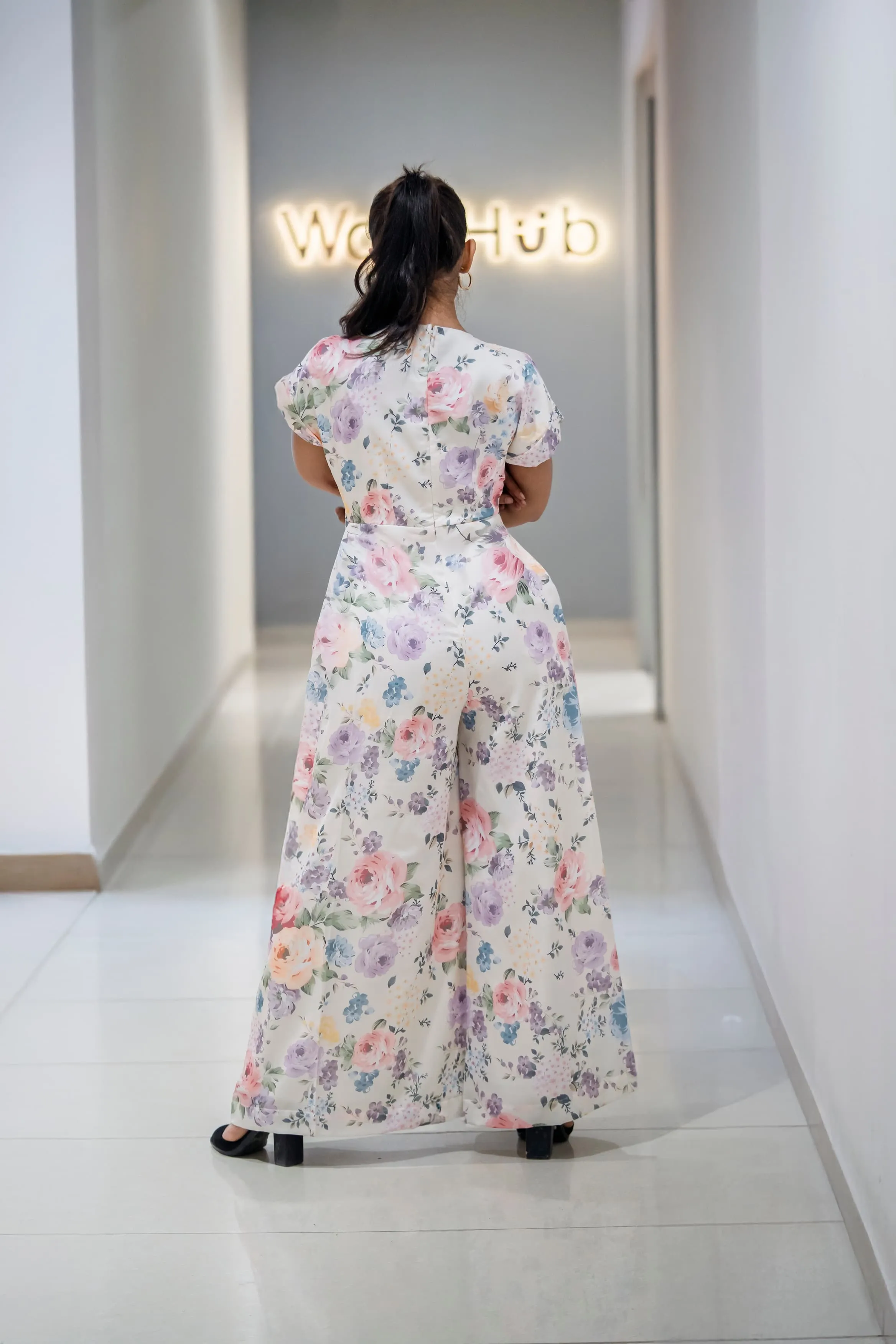 White Floral Jumpsuit – Elegant, Breathable & Perfectly Versatile