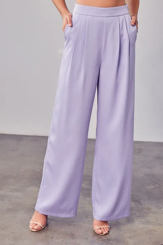 Wide Leg Lavender Dress Pants