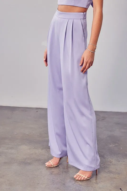 Wide Leg Lavender Dress Pants