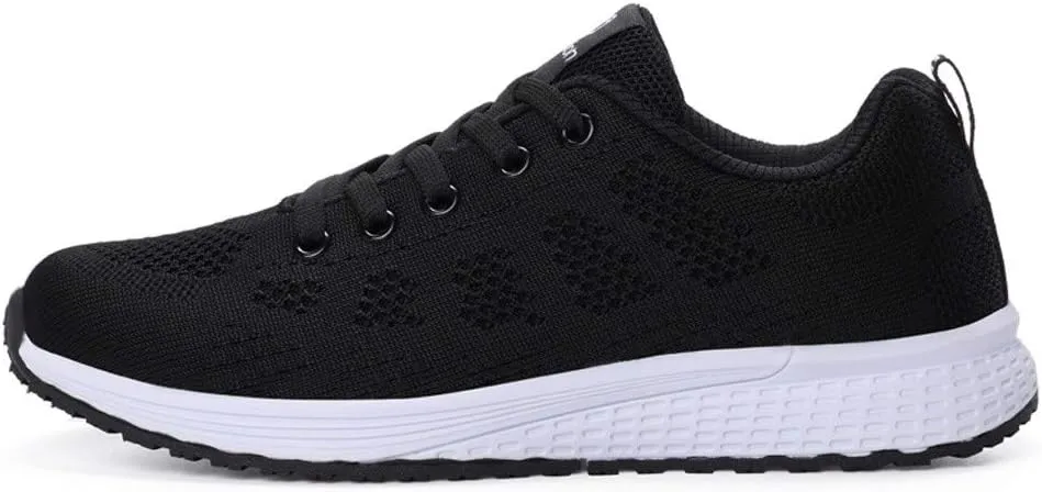Womens Lace Up Running Shoes Non Slip Walking Shoes Slip On Shoes Women Mesh Ladies Casual Shoes Black Sneakers Red Tennis Shoe Cross Trainer Shoe
